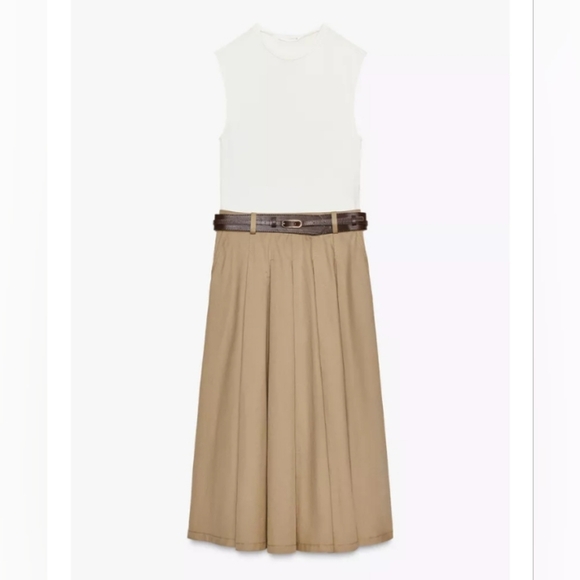 Zara Combination Belted Skirt - Picture 4 of 9